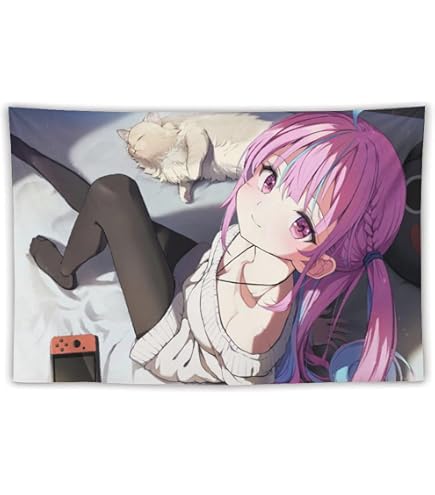 Amazon.co.jp: まかろん大帝 湊あくあB2タペストリー C96 ホロケット